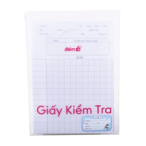 Giấy kiểm tra Điểm 10 TP-GKT04 5 ô ly vuông