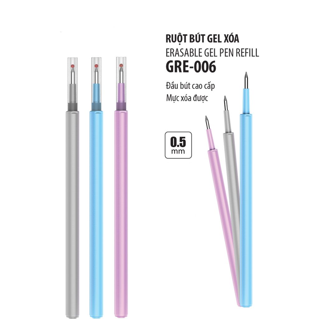 Túi 02 Ruột bút gel xóa được Thiên Long Officemate GRE-006