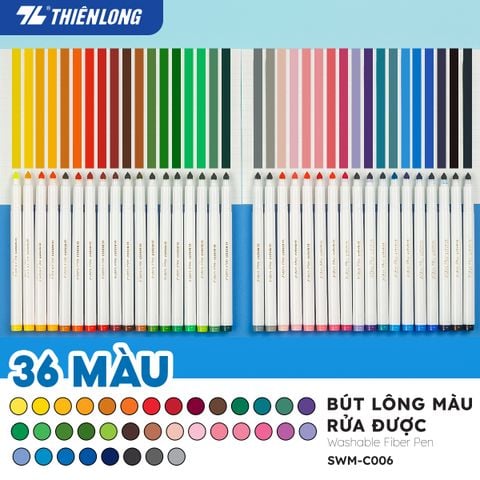 Bút lông màu Fiber Pen Thiên Long Colokit - Có thể rửa được- Combo 40/56/76/96 cây