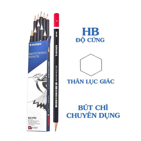 Combo 20 Bút chì gỗ cao cấp Bizner BIZ-P03