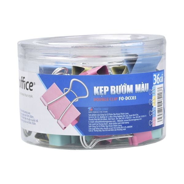 Kẹp bướm màu Flexoffice 32mm FO-DCC04 (FS)