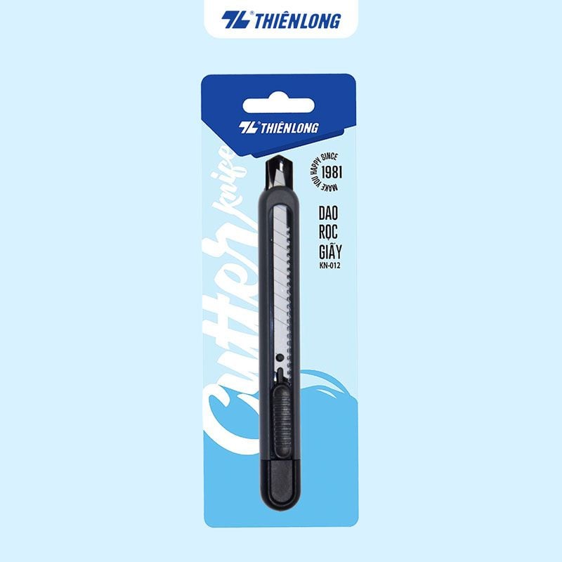 Dao rọc giấy Thiên Long - Khóa tự động thông minh - Khay đựng dao nâng cấp chắc chắn an toàn hơn