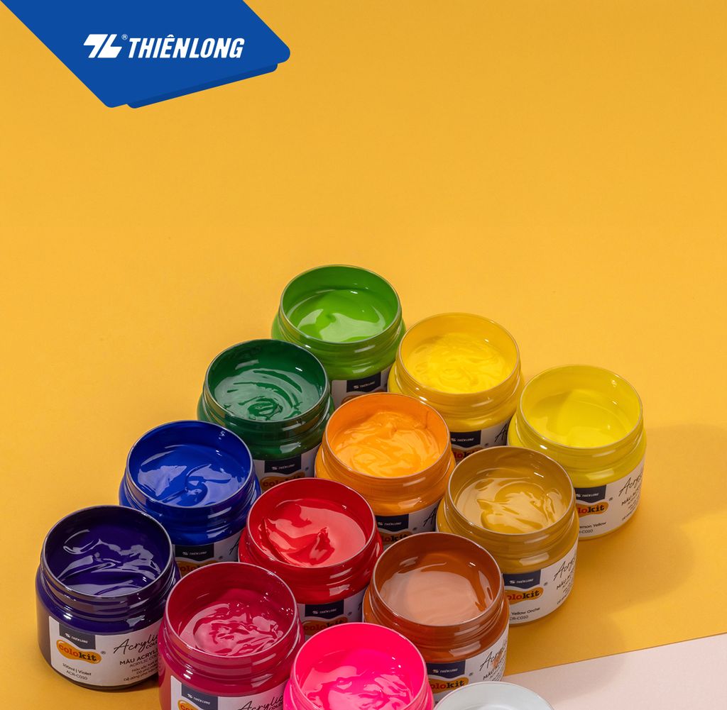 Màu nước Acrylic dạng hủ 100ml Thiên Long Colokit ACR-C010