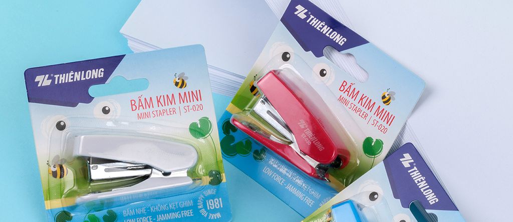 Bấm kim mini số 10 - Mini Stapler Thiên Long - Bấm nhẹ hơn - Màu ngẫu nhiên