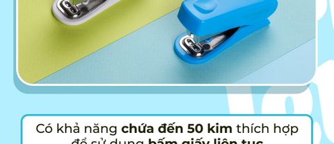 Bấm kim mini số 10 - Mini Stapler Thiên Long - Bấm nhẹ hơn - Màu ngẫu nhiên