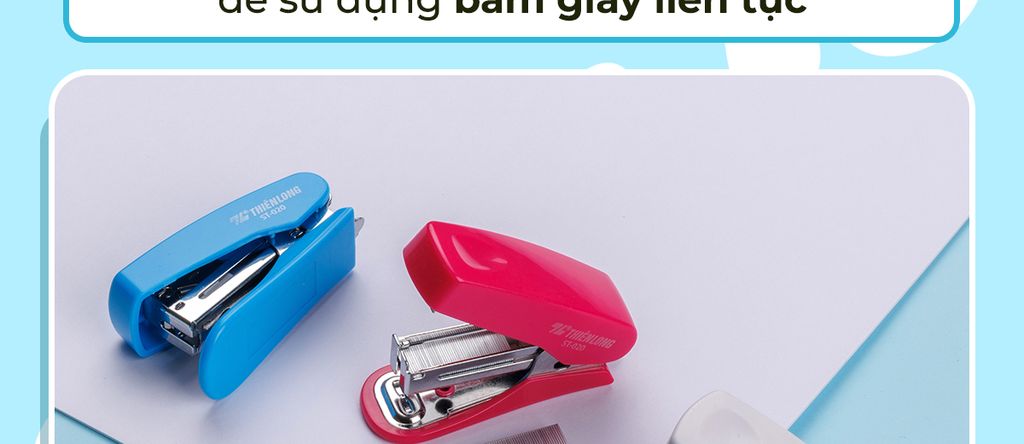 Bấm kim mini số 10 - Mini Stapler Thiên Long - Bấm nhẹ hơn - Màu ngẫu nhiên