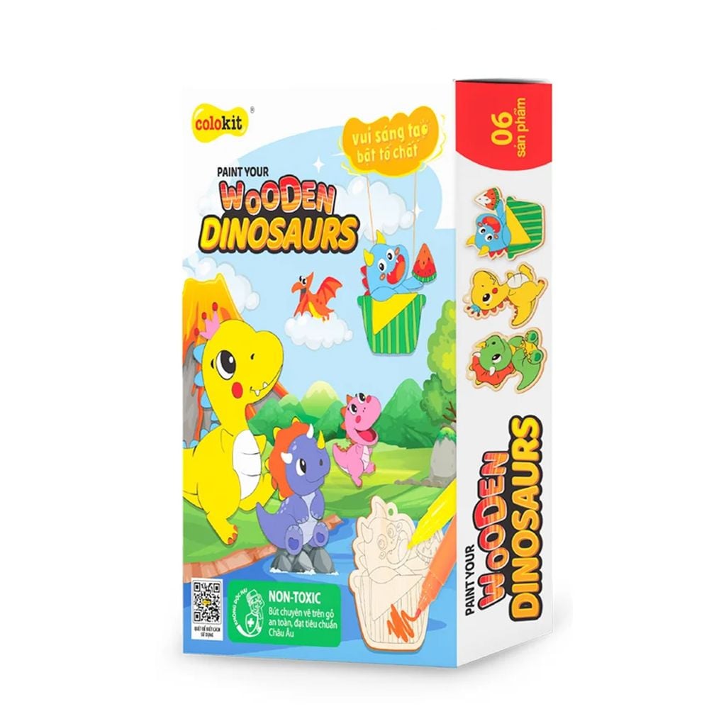 DIY - Bộ tranh gỗ Thế giới Khủng Long Thiên Long Colokit KIT-C031