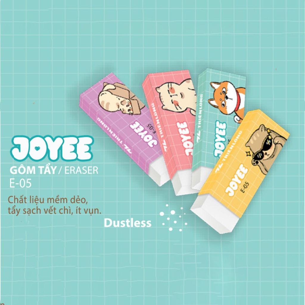 Gôm tẩy xóa chì Joyee Thiên Long E-05 - Mẫu ngẫu nhiên