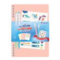 Sổ lò xo đường kẻ ngang A5 Thiên Long - Tặng Bút và Sticker