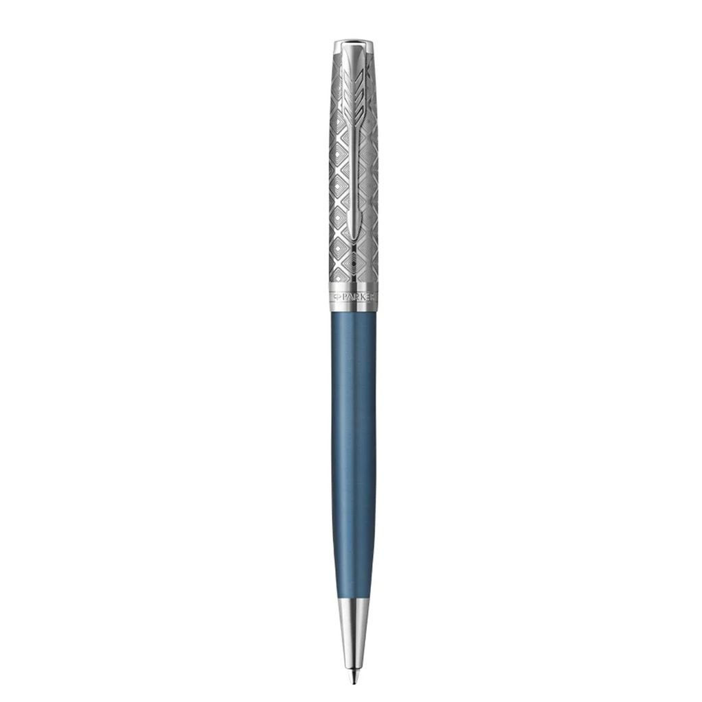 Bút bi cao cấp Parker SON X-Metal Blue CT GB-2119649 - Thép không gỉ