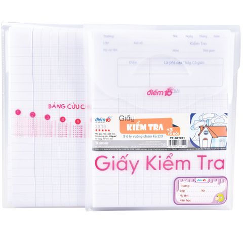Giấy kiểm tra  Điểm 10 TP-GKT011 5 ôly