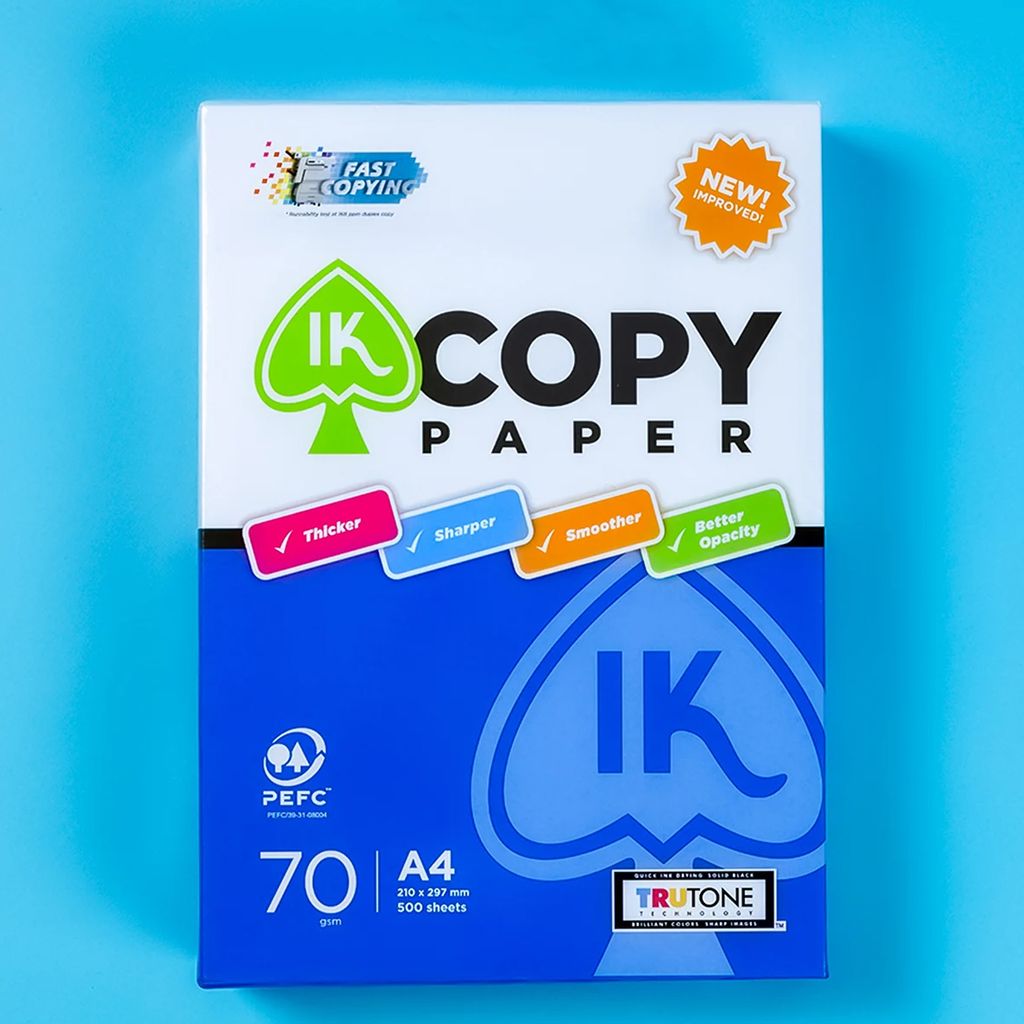 Ream giấy A4 70 gsm IK Copy (500 tờ) - Hàng nhập khẩu Indonesia