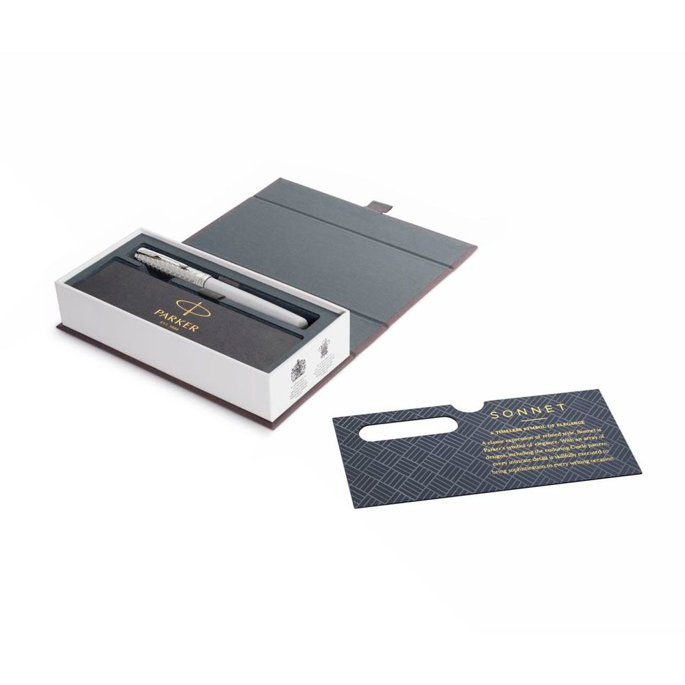 Bút lông bi cao cấp Parker Sonnet Đ-MT&PRL CT F GB-1931549- Bộ quà tặng cao cấp sổ và túi giấy