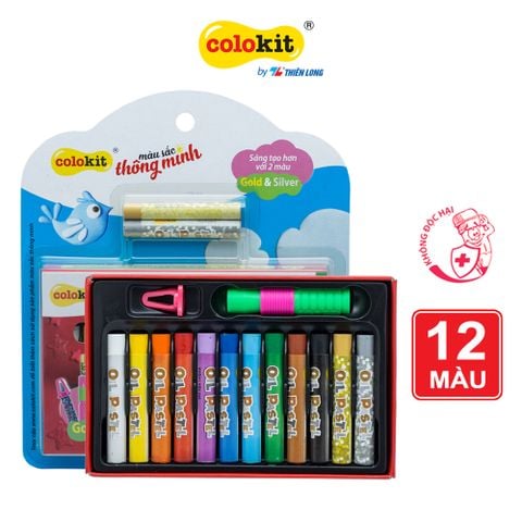 Bút sáp dầu 10 màu Thiên Long Colokit OP-C017 - Tặng 2 màu