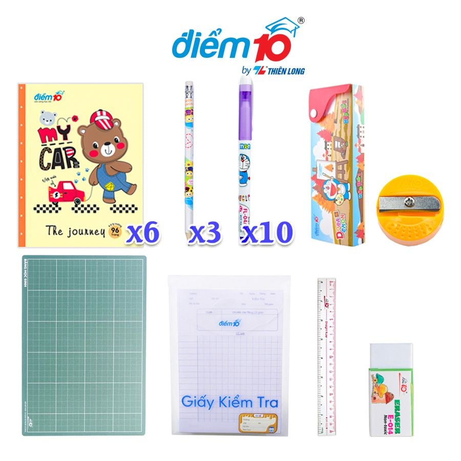 [Combo Cấp 1] Combo năng động mùa nhập học cho bé - 09 Món + Tặng cặp tiện lợi