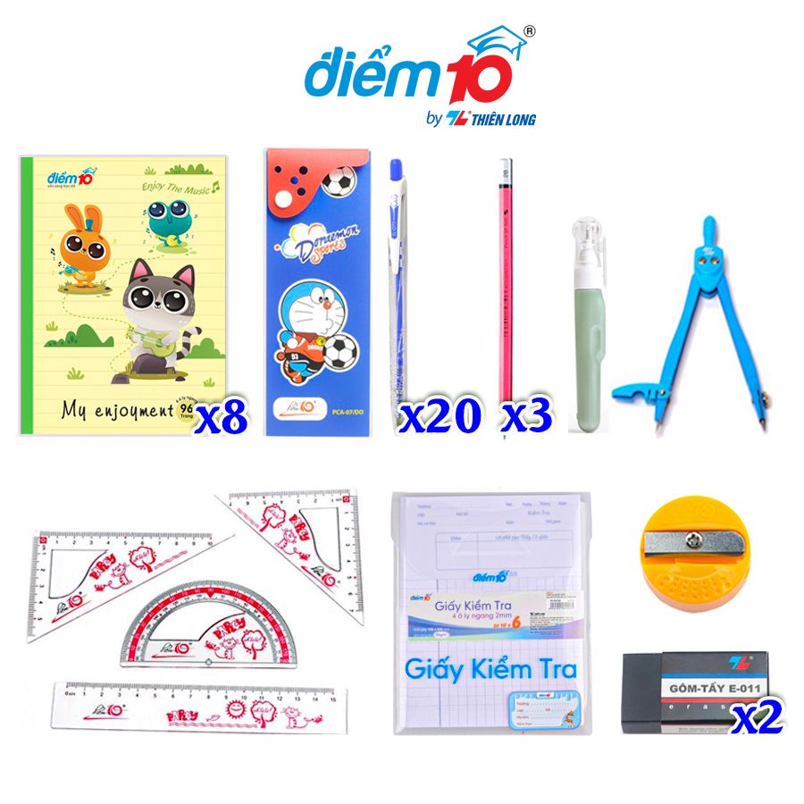 [Combo Cấp 2] Bộ Combo vinh danh - 10 Món + Tặng cặp tiện lợi