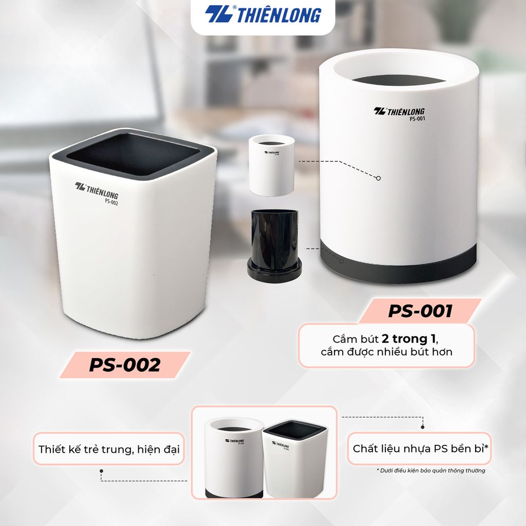 Ống cắm bút Thiên Long - Đa dụng tiện lợi Thiết kế trẻ trung