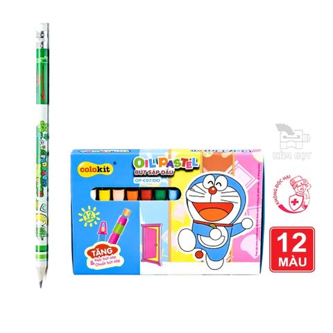 Quà tặng Bút chì gỗ TP-GP012 và Sáp dầu 12 màu OP-C07/DO