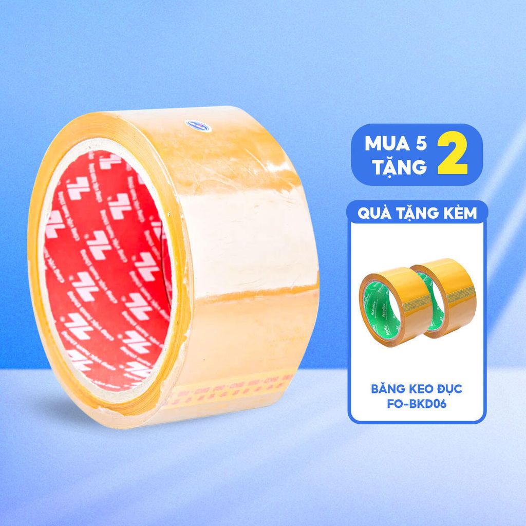 Combo 5 Băng keo đục 40 yards Thiên Long BKD-040 - Tặng 02 Cuộn keo đục 60 yards