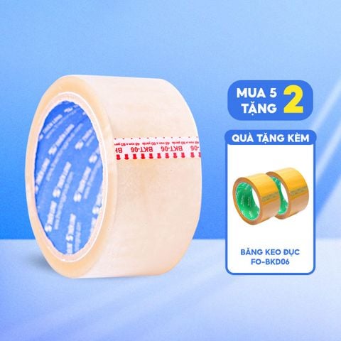 Combo 5 Băng keo trong Thiên Long BKT06 - Tặng 02 Cuộn keo đục 60 yards