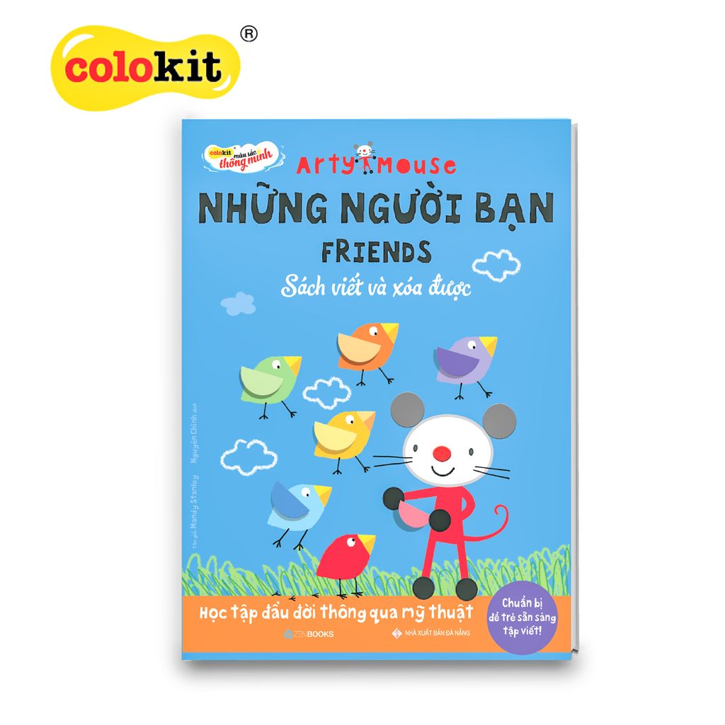Sách hướng dẫn Cắt dán thủ công cho bé Arty Mouse Colokit STICKING AB-C006/AR