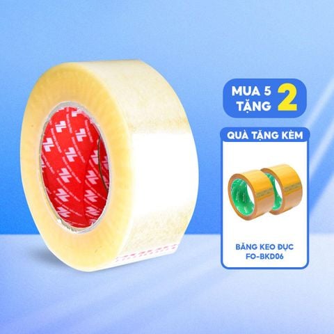 Combo 5 Băng keo trong 150 yards Thiên Long BKT-150 - Tặng 02 Cuộn keo đục 60 yards