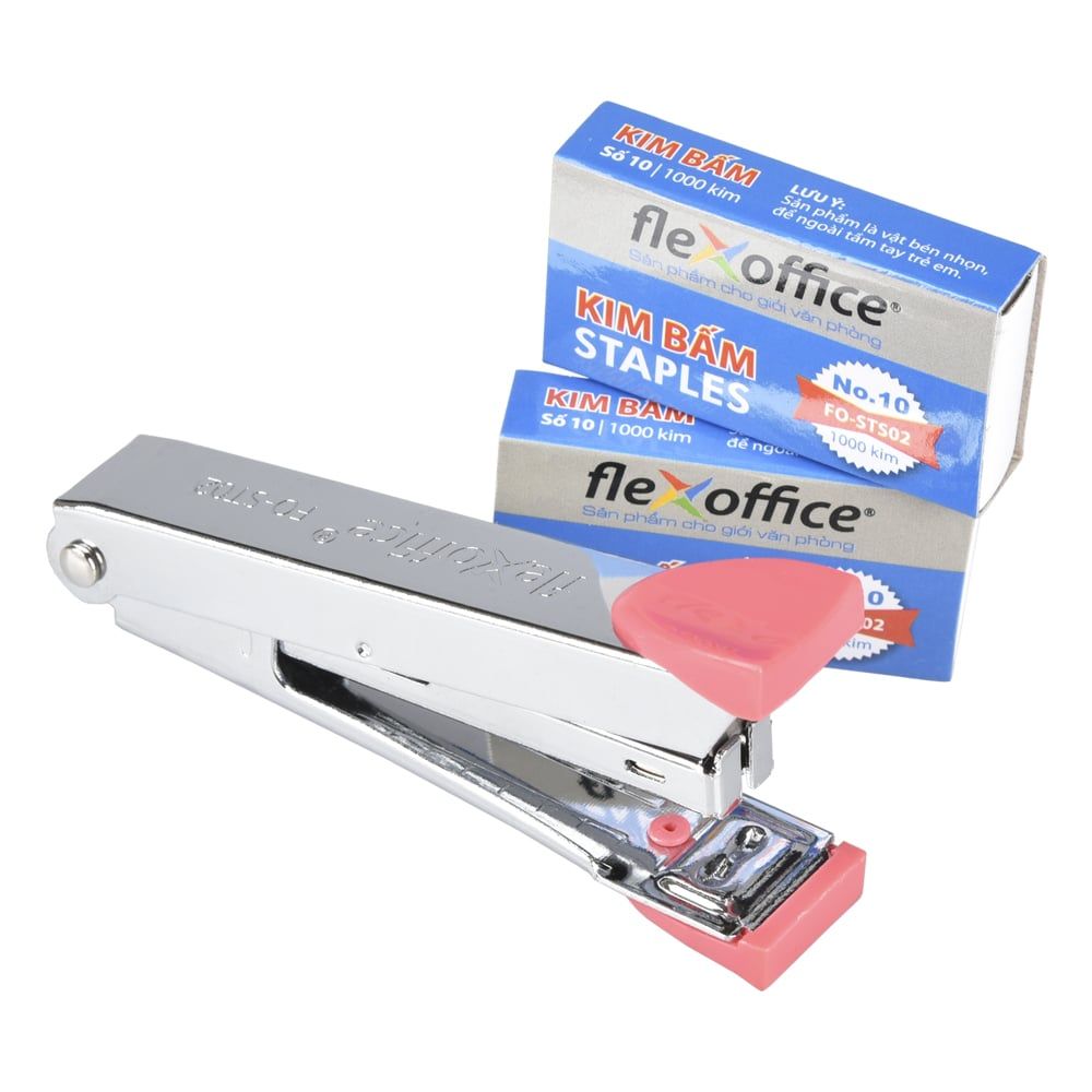 Bộ bấm kim số 10 và kim bấm Flexoffice FO-ST02-S2