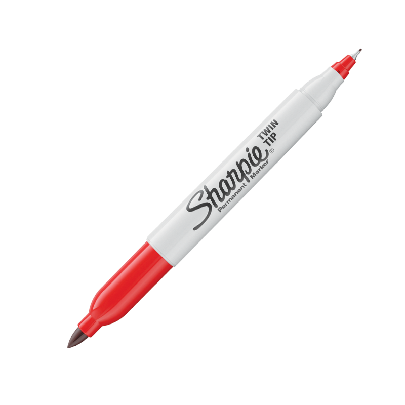 Bút Lông Dầu Sharpie Twin Tip Đỏ 32202