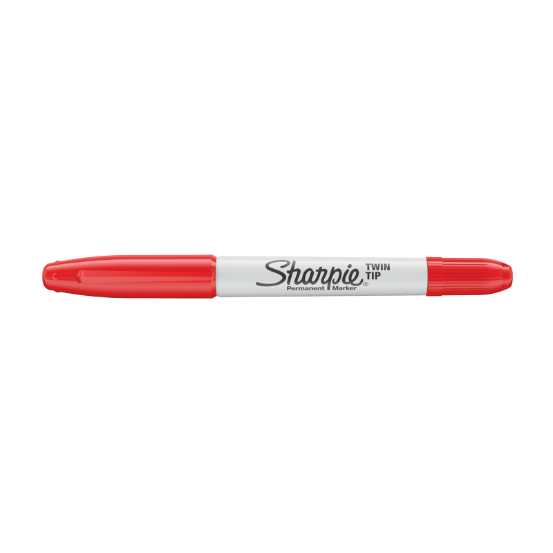 Bút Lông Dầu Sharpie Twin Tip Đỏ 32202