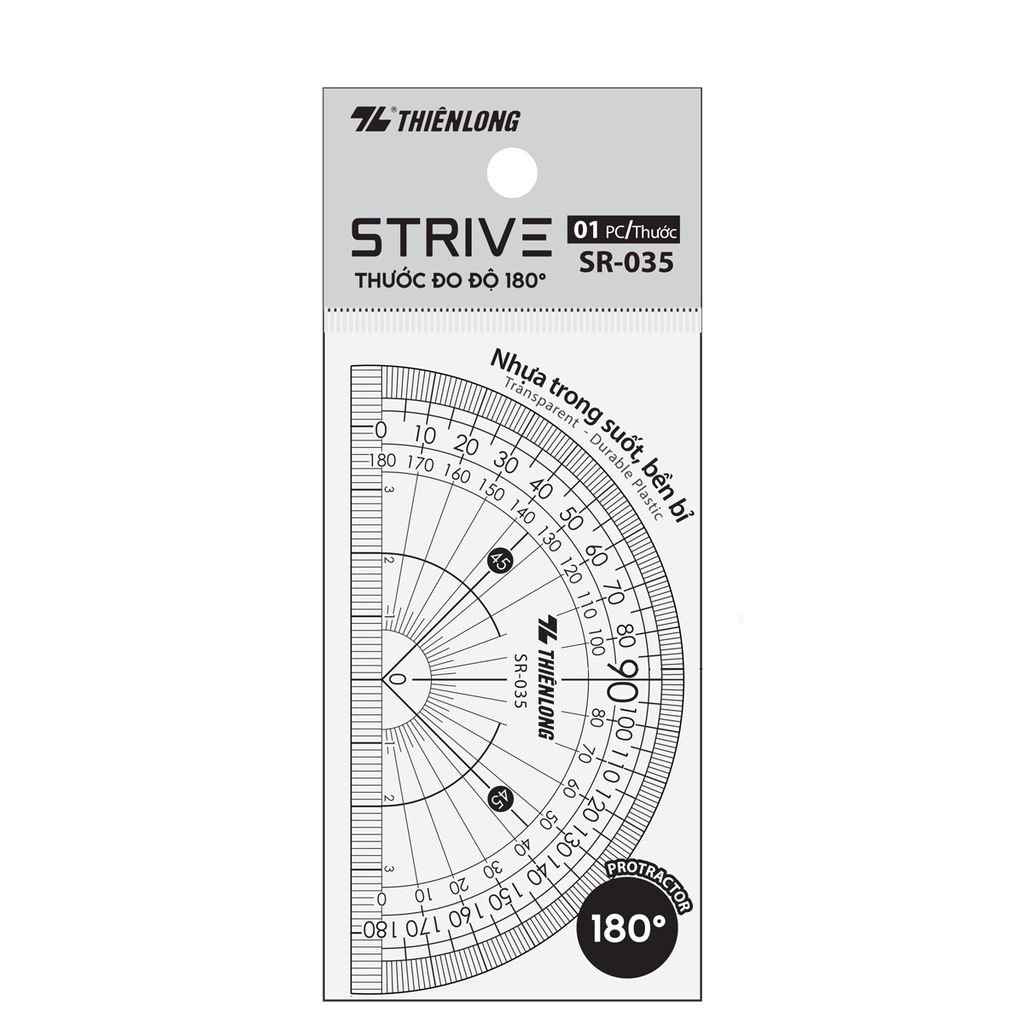 Thước đo độ 180º Strive Thiên Long SR-035
