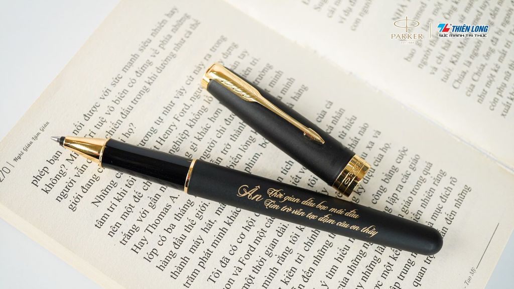 Bút lông bi cao cấp Parker Sonnet X-M Black GT TB-1950878 - Mạ Vàng 18K