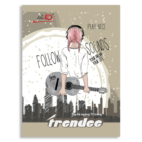 Tập học sinh 72 trang dòng kẻ ngang 60 gsm Điểm 10  TP-NB081 (hình ngẫu nhiên)