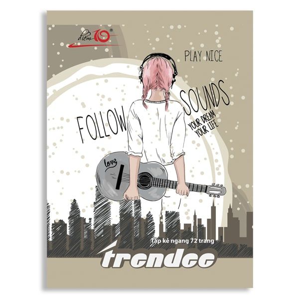 Tập học sinh 72 trang dòng kẻ ngang 60 gsm Điểm 10  TP-NB081 (hình ngẫu nhiên)