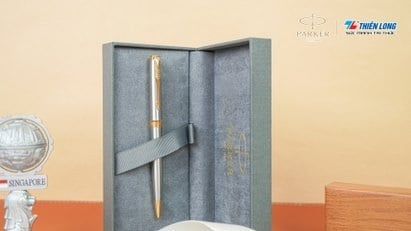 Bút bi cao cấp Parker Sonnet Đ-STAIN Steel GT TB-1950798 Mạ Vàng 18K
