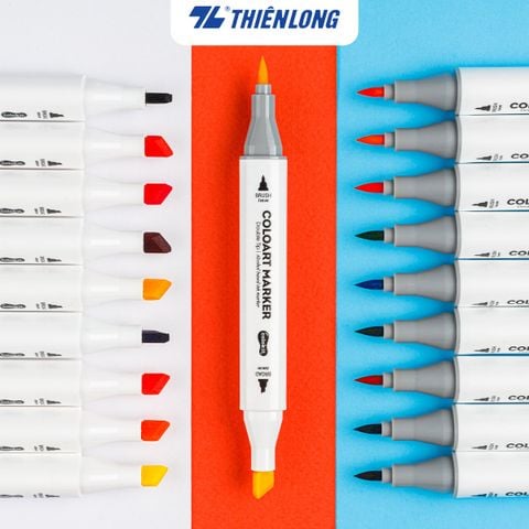 Bút dạ màu - bút marker 48 màu Thiên Long Colokit ART MARKER AM-C006 - Tặng Postcard