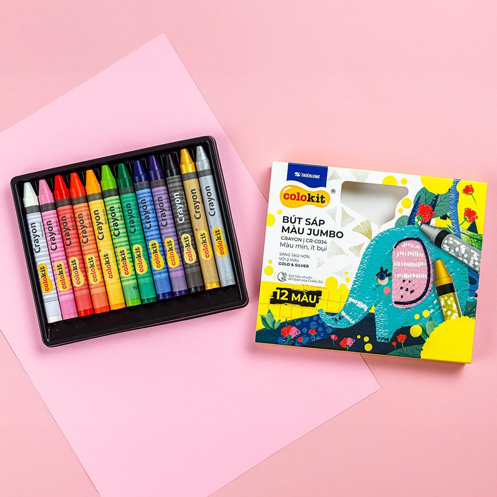Bút sáp màu Jumbo Colokit CR-C034