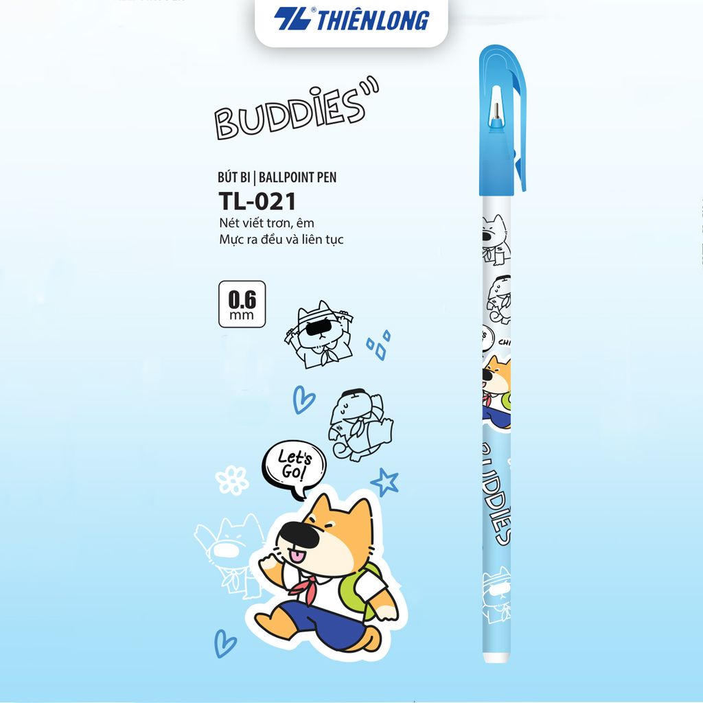 Bút bi - Bút đùn Buddies Thiên Long TL-021