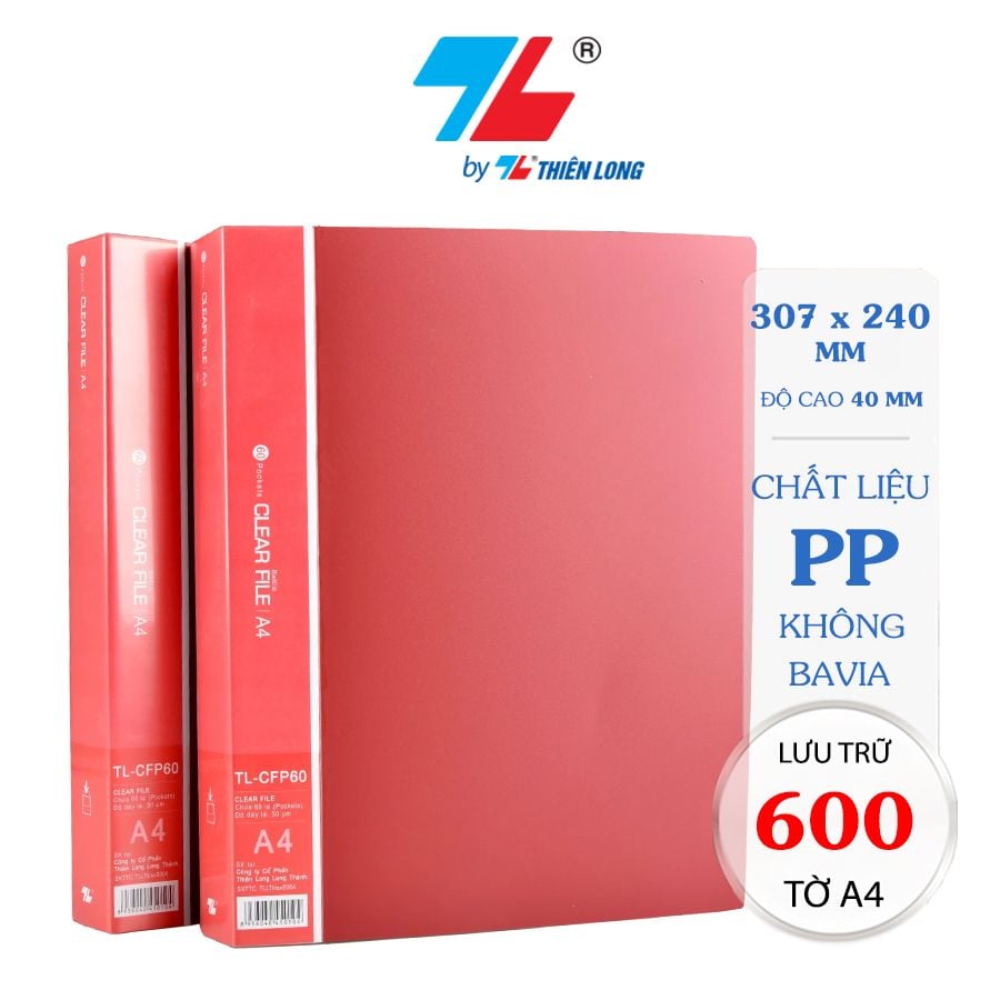 Bìa 60 lá A4 Thiên Long TL-CFP60 (FS)
