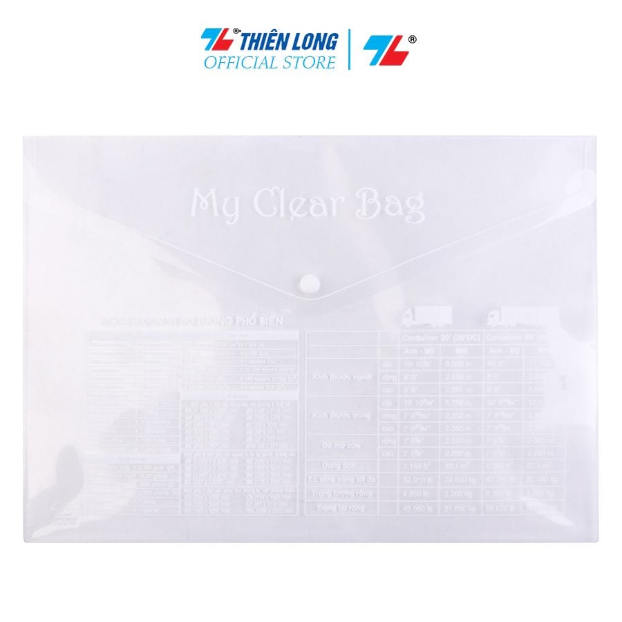 Bìa nút F4 có in TL-HCB02 - Trong suốt