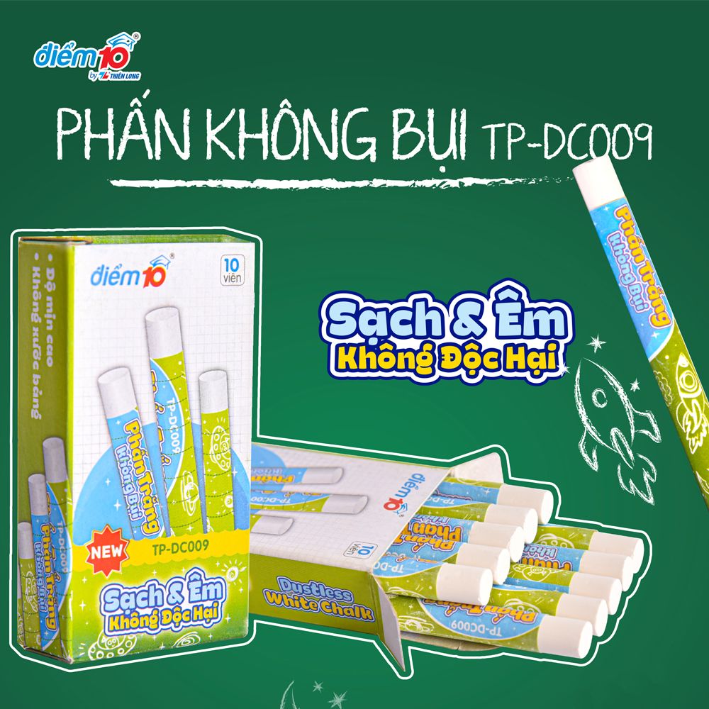 Phấn trắng không bụi Thiên Long Điểm 10 TP-DC009