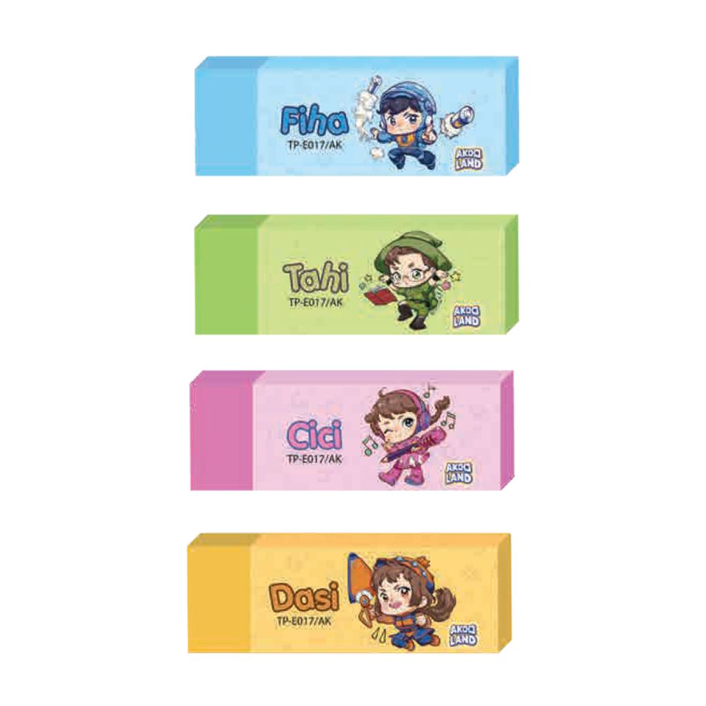 Gôm tẩy nhân vật Akooland Thiên Long TP-E017/AK - Mẫu ngẫu nhiên
