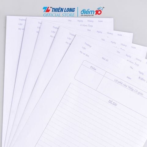 Giấy kiểm tra Thiên Long Điểm 10 TP-GKT06 - Dòng kẻ ngang