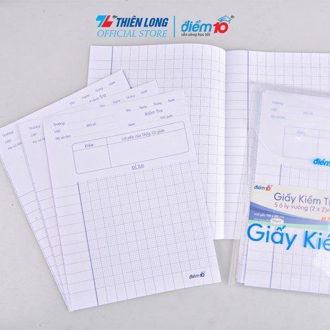 Giấy kiểm tra Thiên Long Điểm 10 TP-GKT08 - 5 ô ly vuông