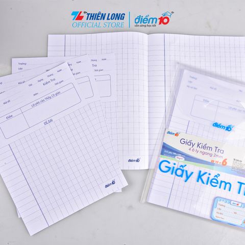Giấy kiểm tra Thiên Long Điểm 10 TP-GKT09 - 4 ô ly ngang