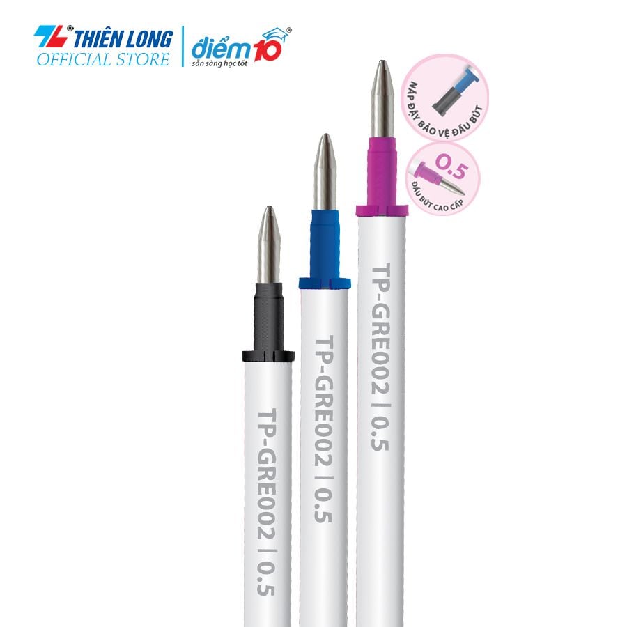 Bộ 2 ruột bút gel xóa được TP-GRE002 - Dùng cho bút gel TP-GELE01 & TP-GELE002
