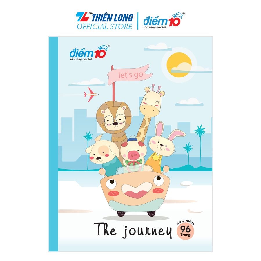 Tập học sinh 96 trang 4 ô ly vuông 60 gsm Điểm 10 TP-NB028 (hình ngẫu nhiên)