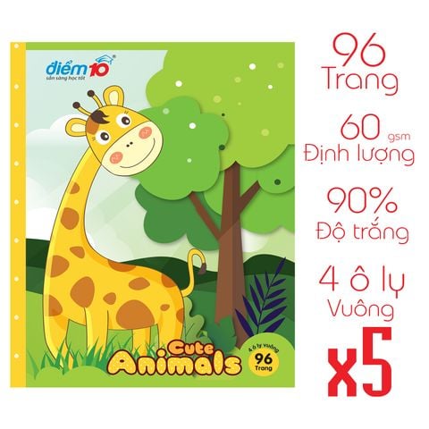 [Combo 5 cuốn] Tập học sinh 96 trang Điểm 10 TP-NB028 (hình ngẫu nhiên)