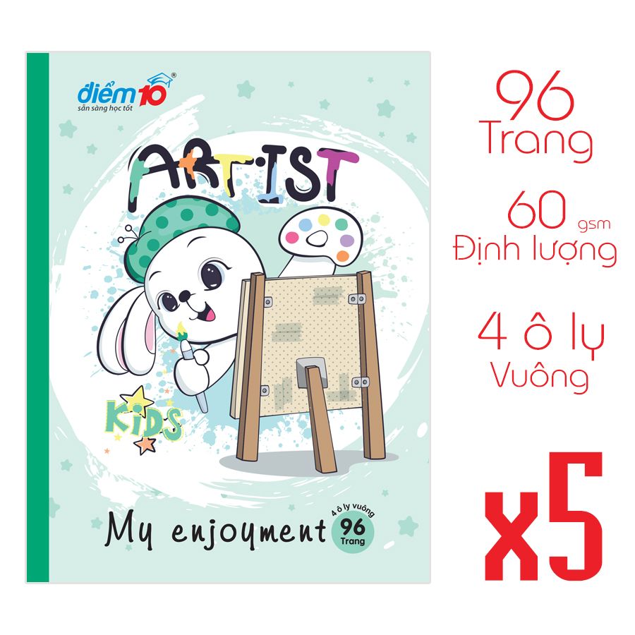 [Combo 5 cuốn] Tập học sinh 96 trang Điểm 10 TP-NB039 (hình ngẫu nhiên)