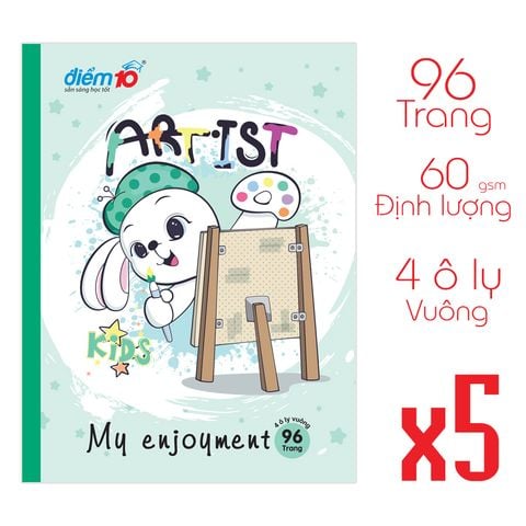 [Combo 5 cuốn] Tập học sinh 96 trang Điểm 10 TP-NB039 (hình ngẫu nhiên)