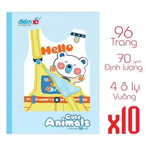 [Combo 10 cuốn] Tập học sinh 96 trang Điểm 10 TP-NB044 (hình ngẫu nhiên)